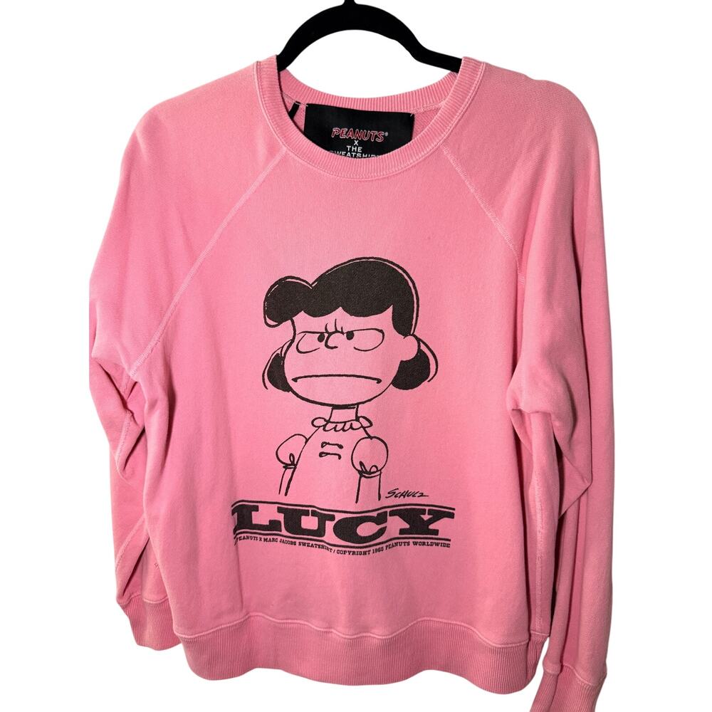Marc Jacobs x Peanuts Lucy Pink Sweatshirt XS Y2K Graphic